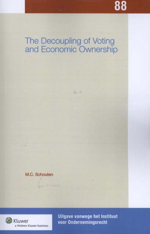 Omslag van The decoupling of voting and economic ownership