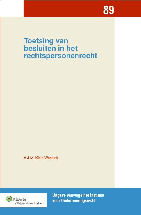 Omslag van Toetsing van besluiten in het rechtspersonenrecht