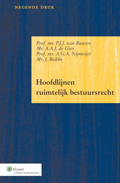 Omslag van Hoofdlijnen ruimtelijk bestuursrecht