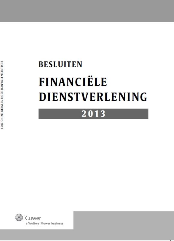 Omslag van Financiele dienstverlening 2013