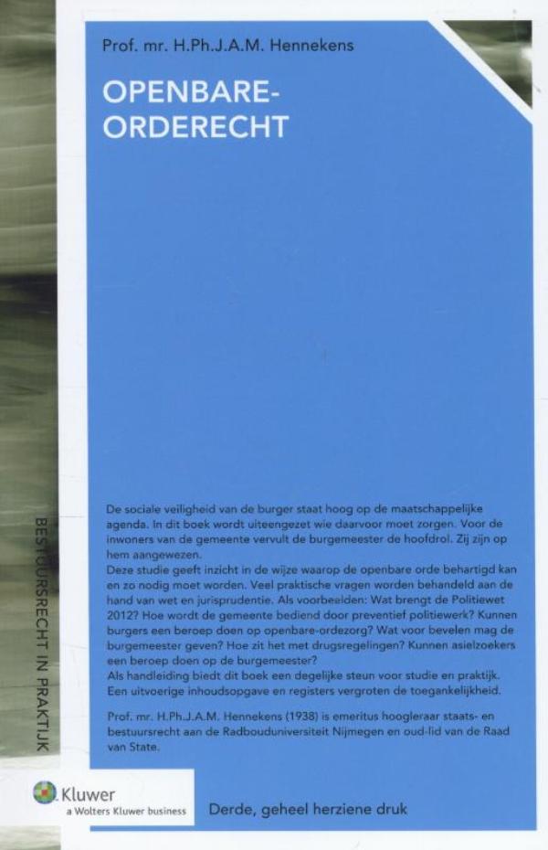 Omslag van Openbare-orderecht