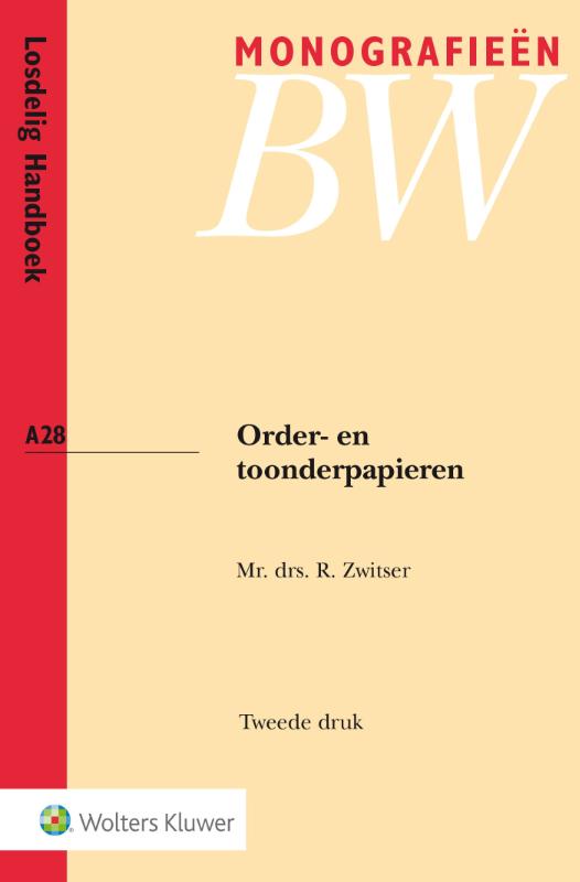 Omslag van Order- en toonderpapieren
