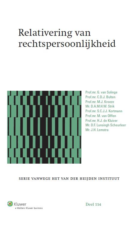 Omslag van Relativering van rechtspersoonlijkheid