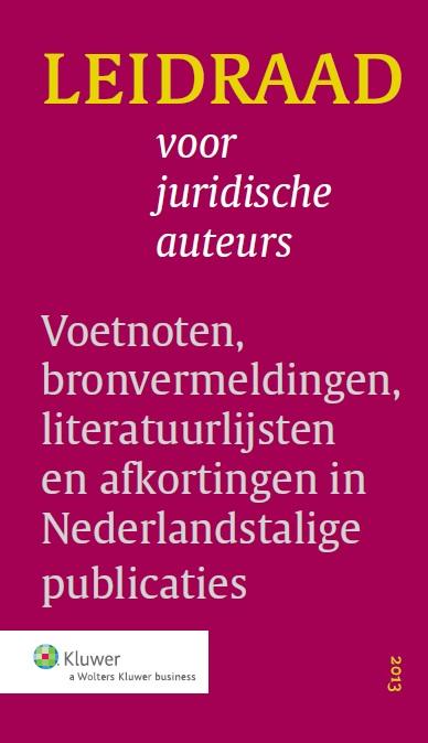 Omslag van Leidraad voor juridische auteurs