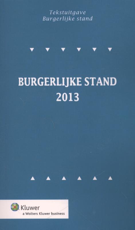 Omslag van Burgerlijke stand 2013