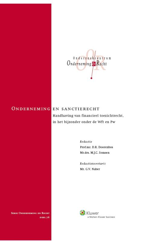 Omslag van Onderneming en sanctierecht