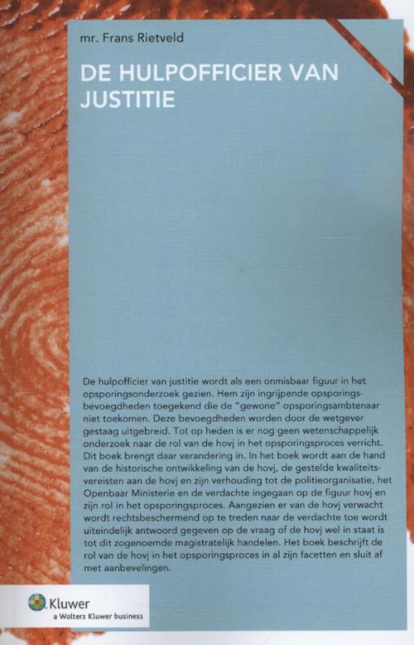 Omslag van De hulpofficier van justitie