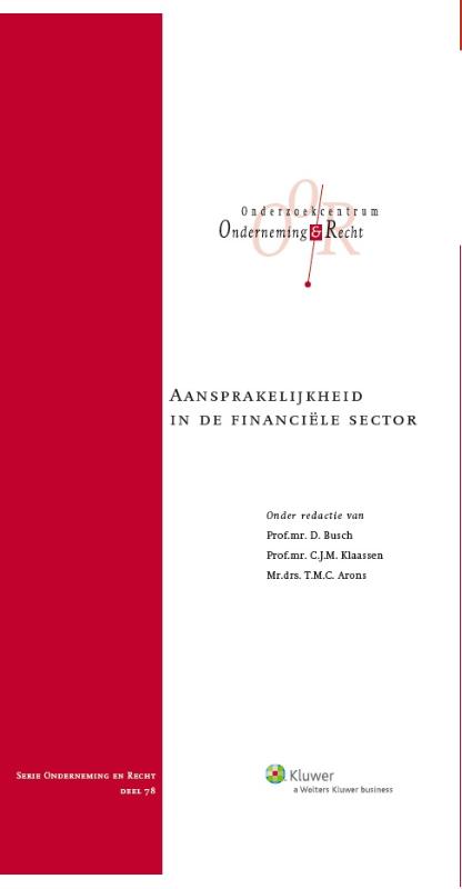 Omslag van Aansprakelijkheid in de financiele sector
