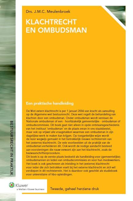 Omslag van Klachtrecht en ombudsman