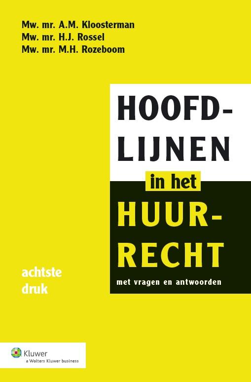 Omslag van Hoofdlijnen in het huurrecht