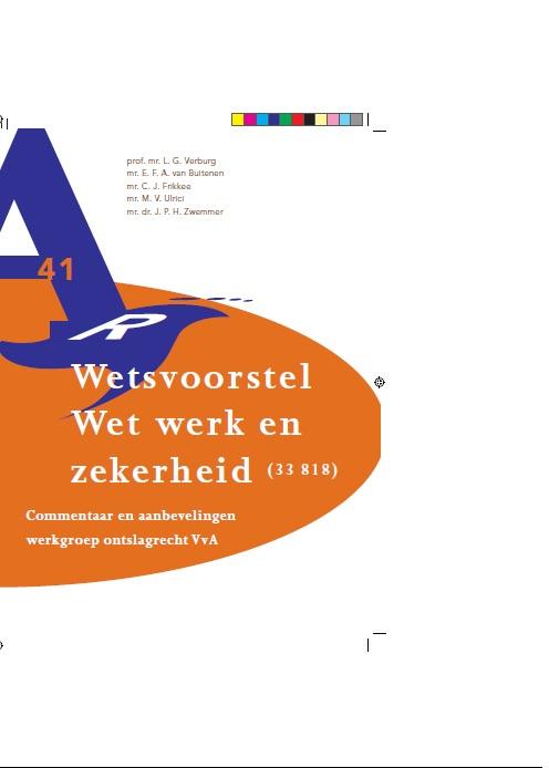 Omslag van Wetsvoorstel wet werk en zekerheid (33 818)