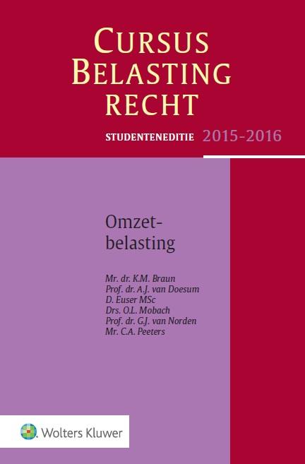 Omslag van Studenteneditie Cursus Belastingrecht Omzetbelasting 2015-2016