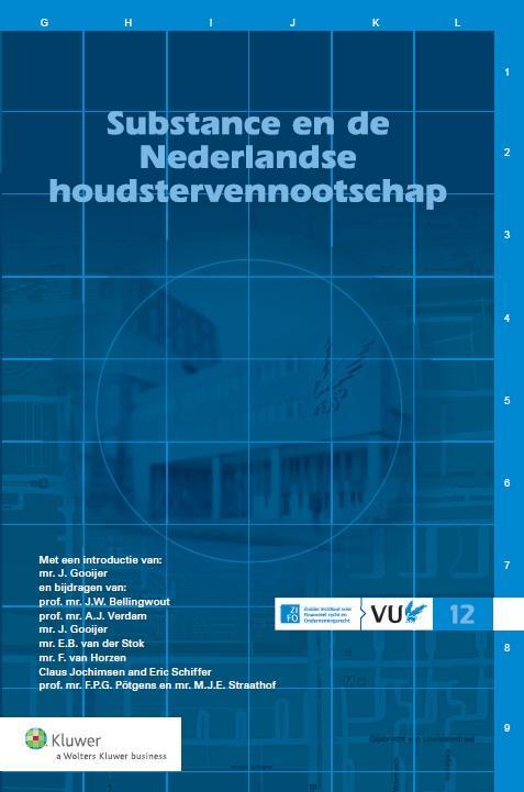 Omslag van Substance en de Nederlandse houdstervennootschap