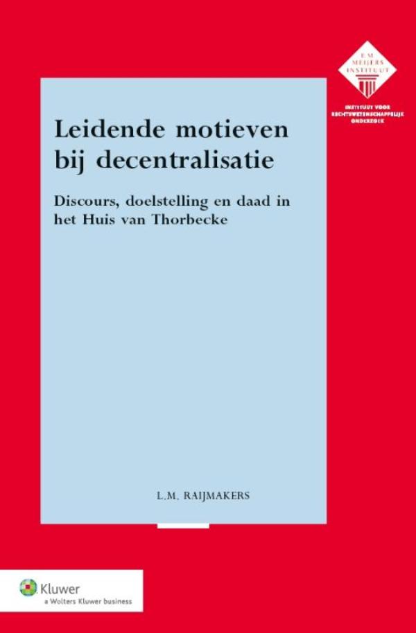 Omslag van Leidende motieven bij decentralisatie