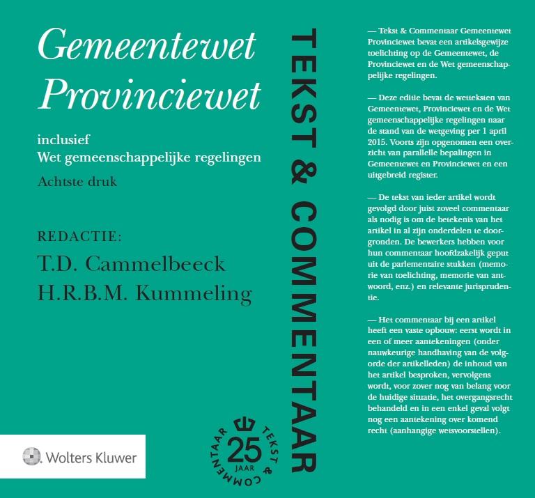 Omslag van Gemeentewet Provinciewet