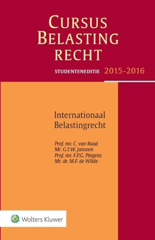 Omslag van Studenteneditie Cursus Belastingrecht Internationaal Belastingrecht