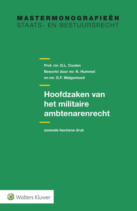 Omslag van Hoofdzaken van het militaire ambtenarenrecht
