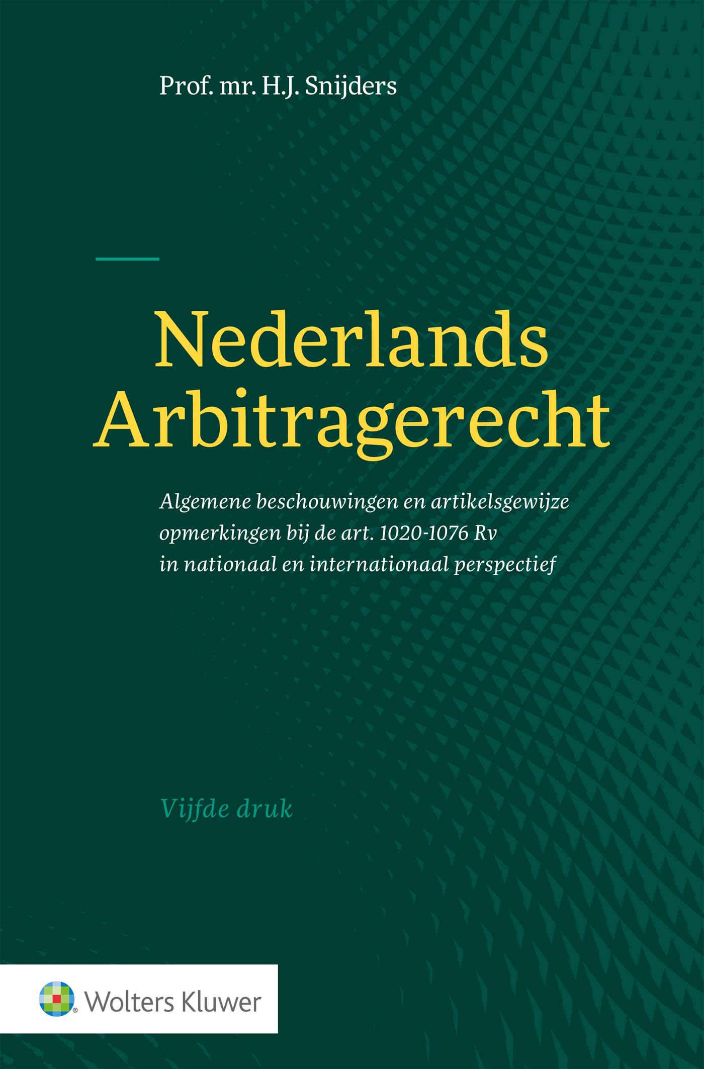 Omslag van Nederlands Arbitragerecht