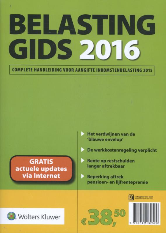 Omslag van Belastinggids 2016