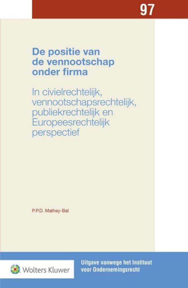 Omslag van De positie van de vennootschap onder firma