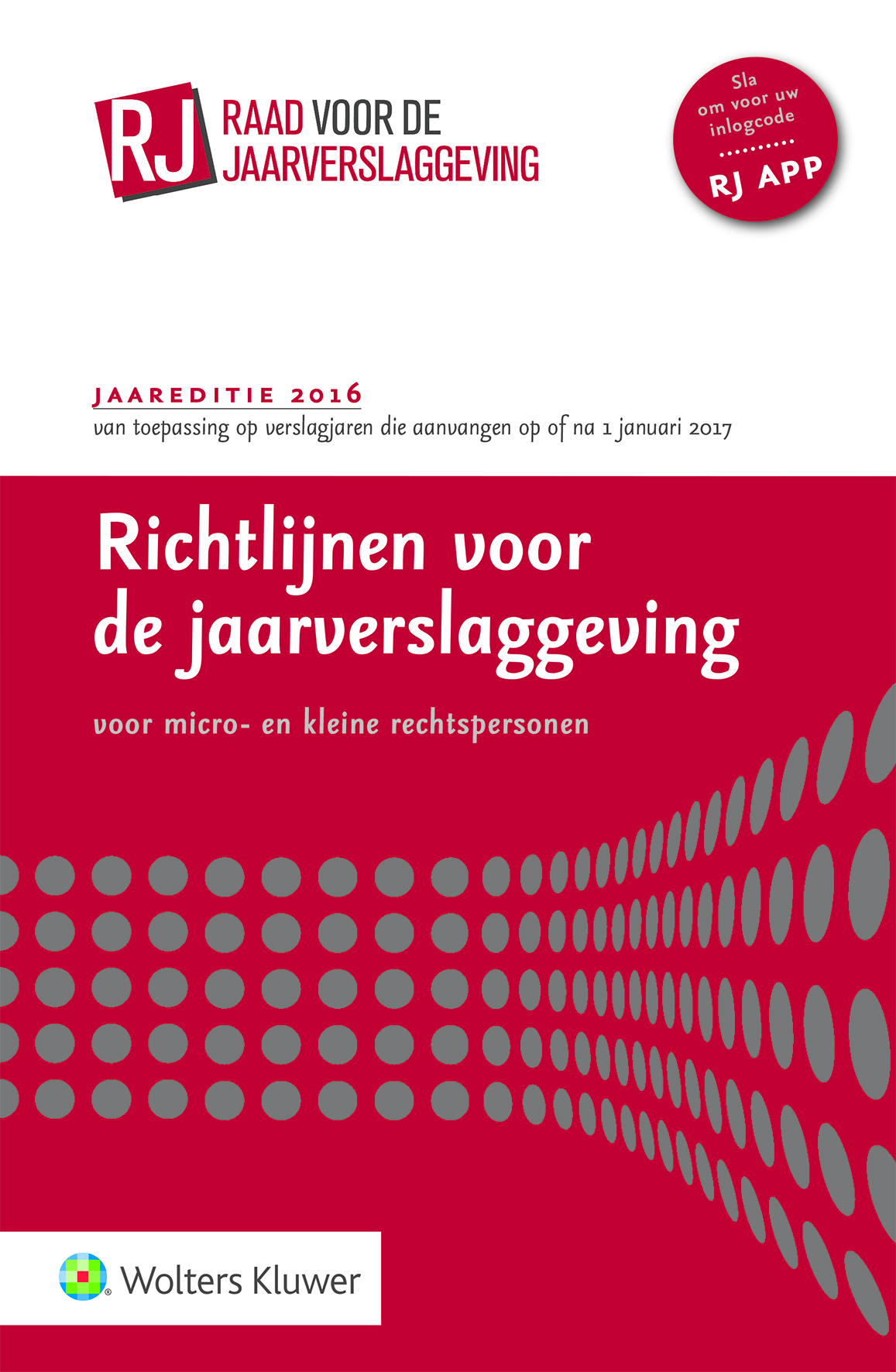 Omslag van Richtlijnen voor de jaarverslaggeving voor micro- en kleine rechtspersonen 2016