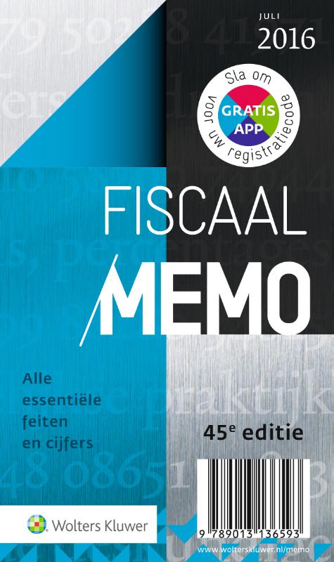 Omslag van Fiscaal memo juli 2016