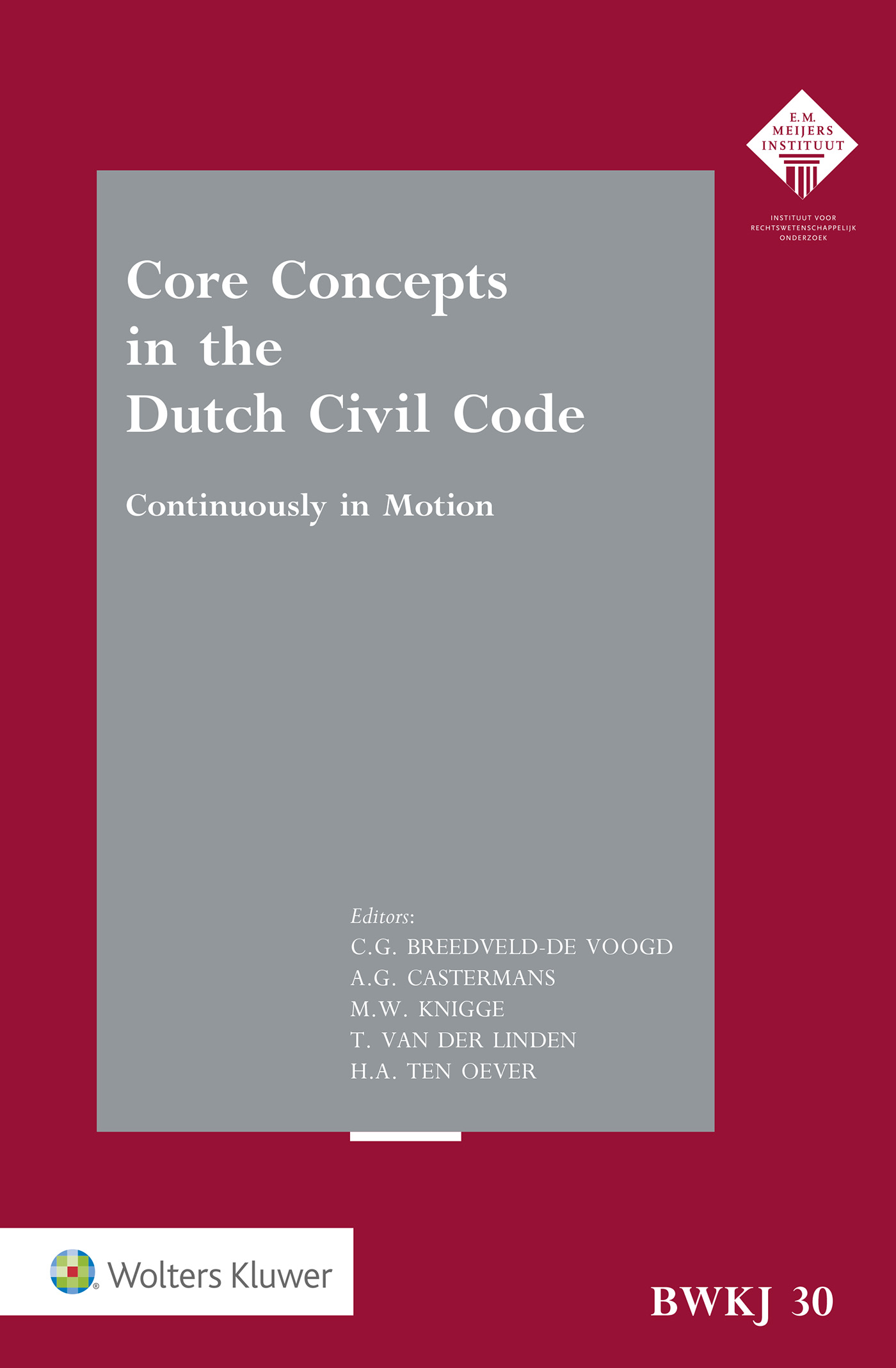 Omslag van Core concepts in the Dutch civil code