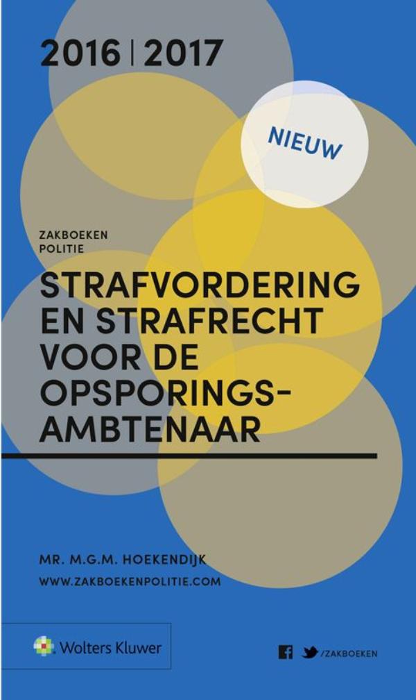 Omslag van Zakboek strafvordering en strafrecht voor de opsporingsambtenaar 2016