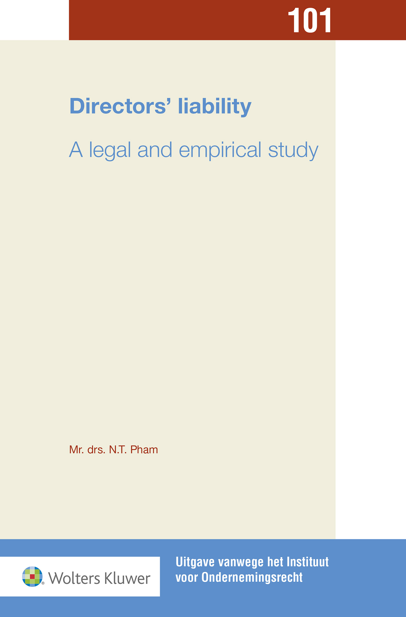 Omslag van Directors' liability