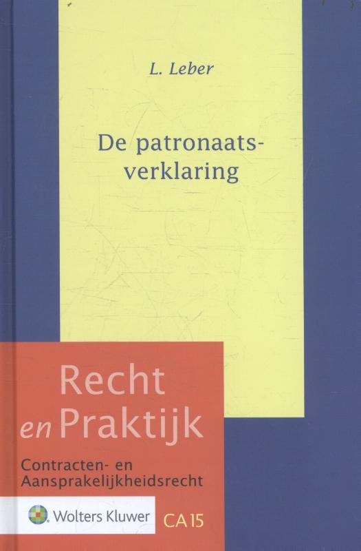 Omslag van De patronaatsverklaring