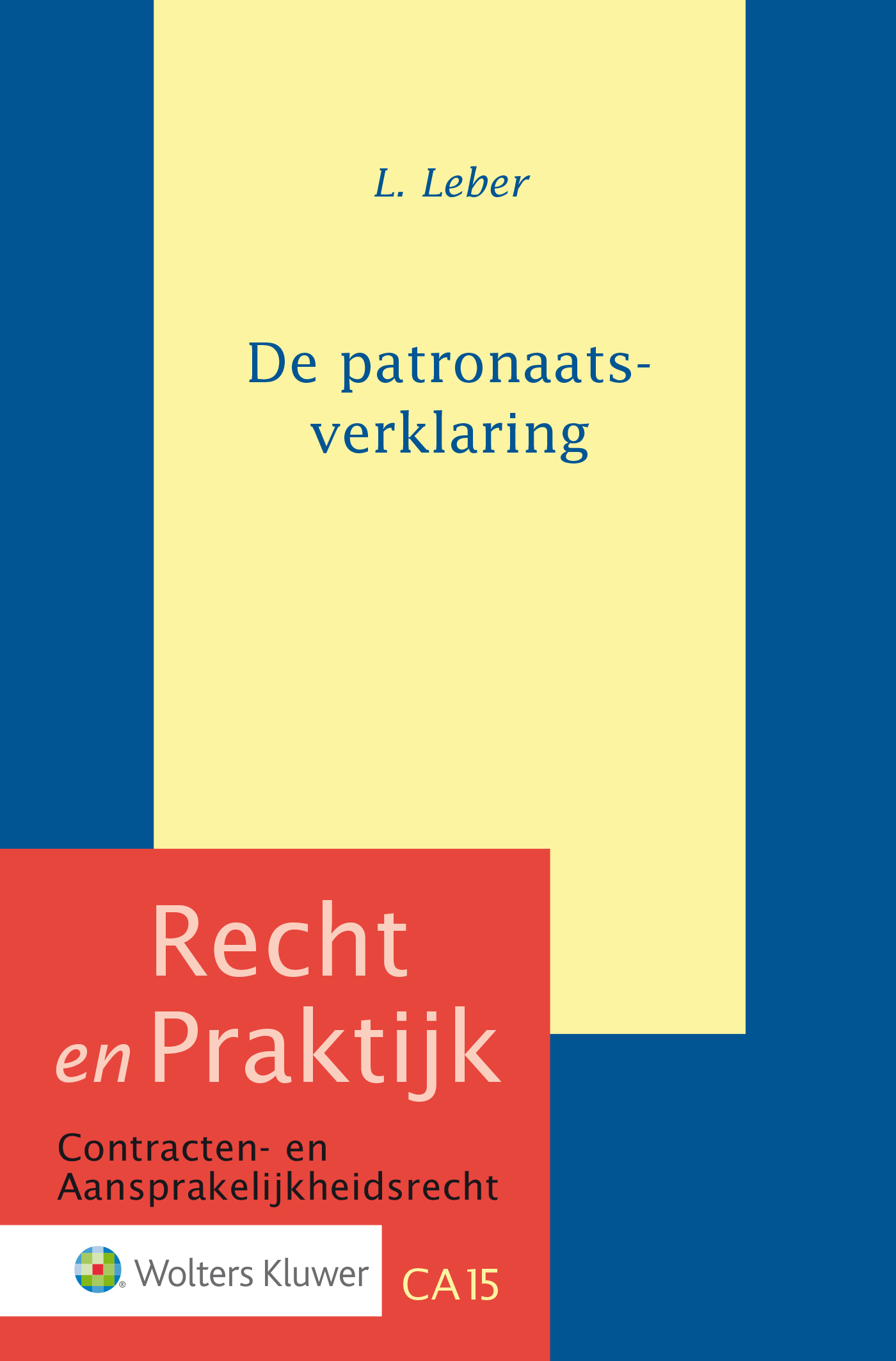 Omslag van De patronaatsverklaring