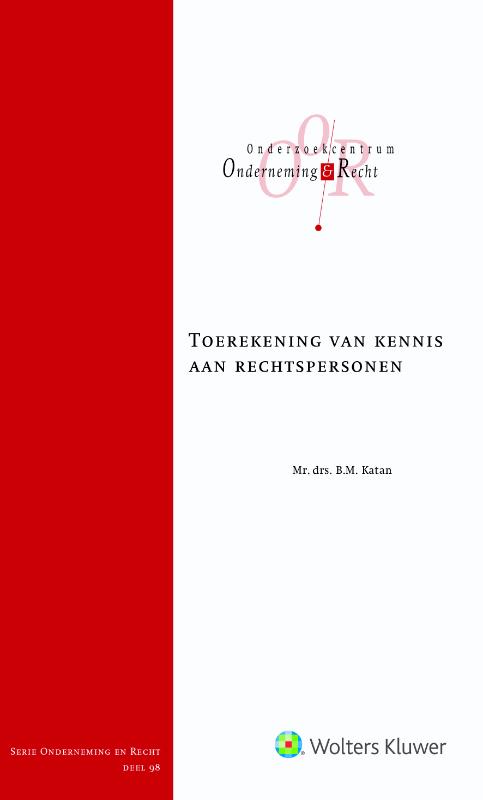Omslag van Toerekening van kennis aan rechtspersonen