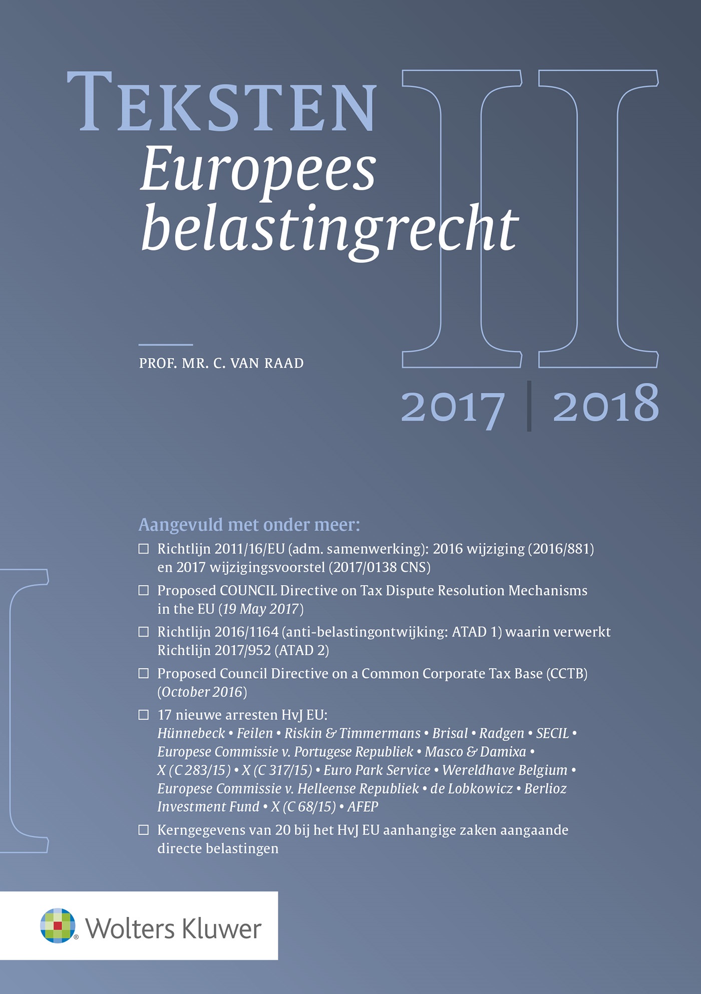 Omslag van Teksten Europees belastingrecht 2017/2018