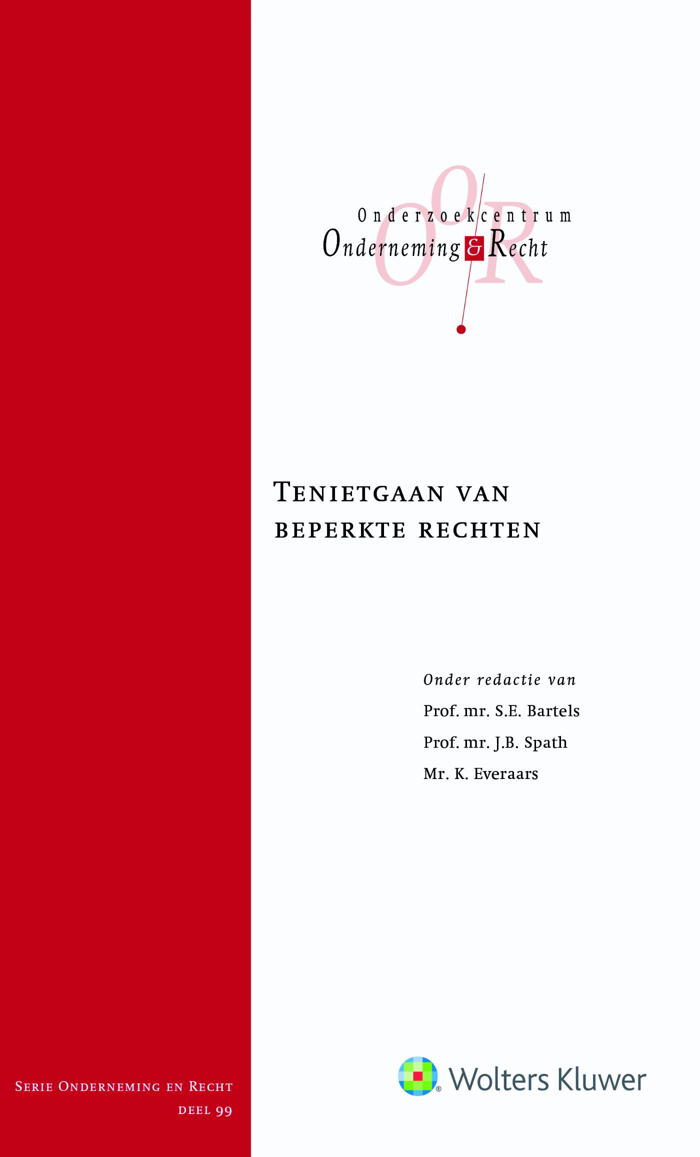 Omslag van Tenietgaan van beperkte rechten