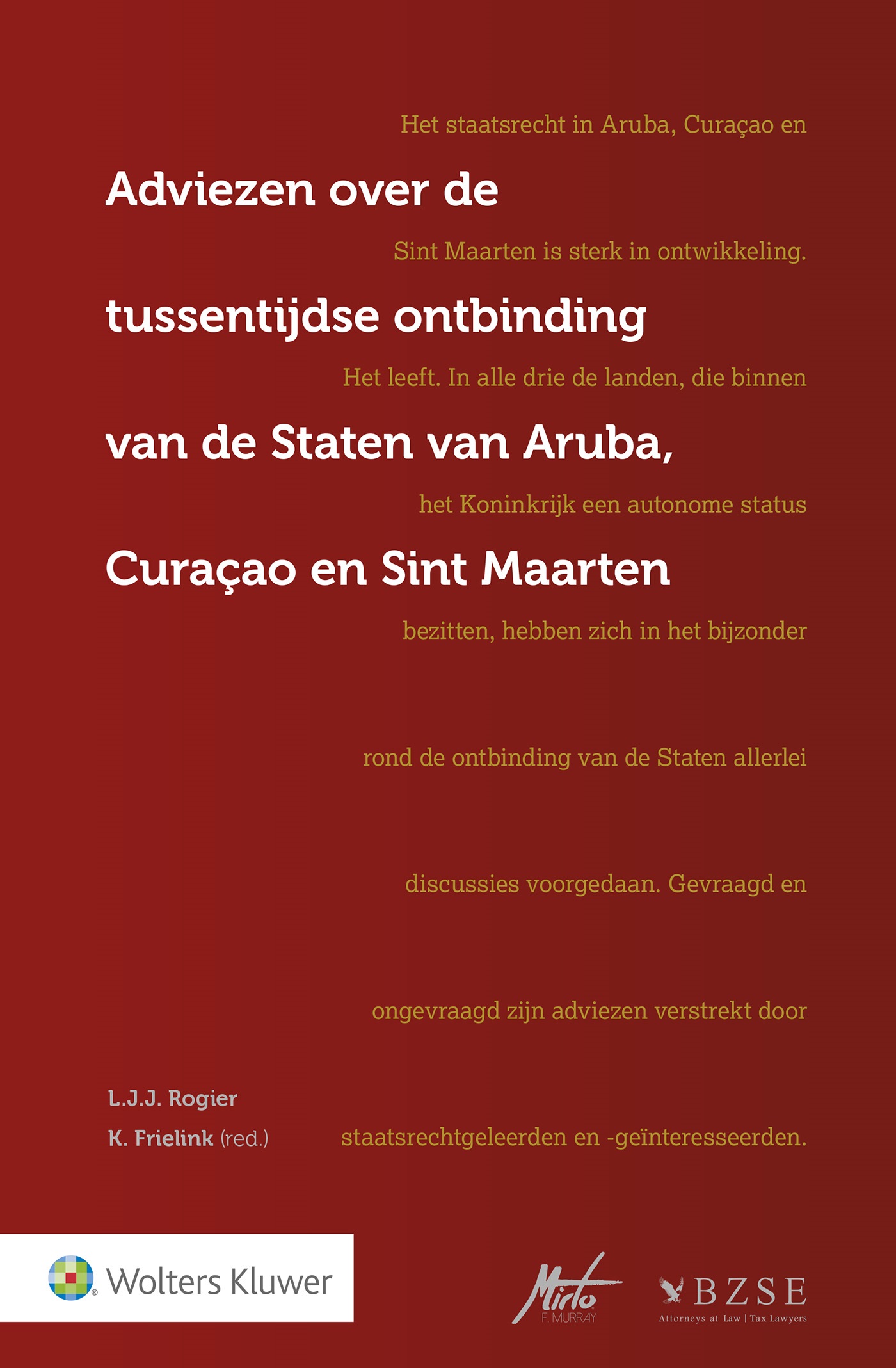 Omslag van Adviezen over de tussentijdse ontbinding van de Staten van Aruba, Curaçao en Sint Maarten