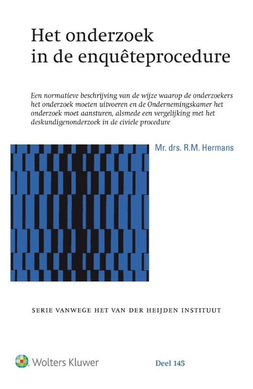 Omslag van Het onderzoek in de enquêteprocedure