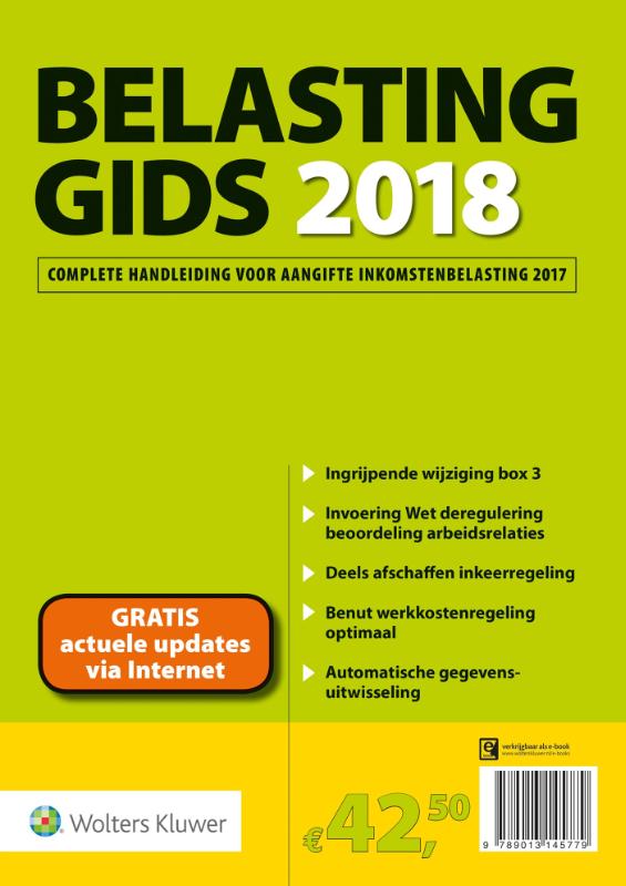 Omslag van Belastinggids 2018