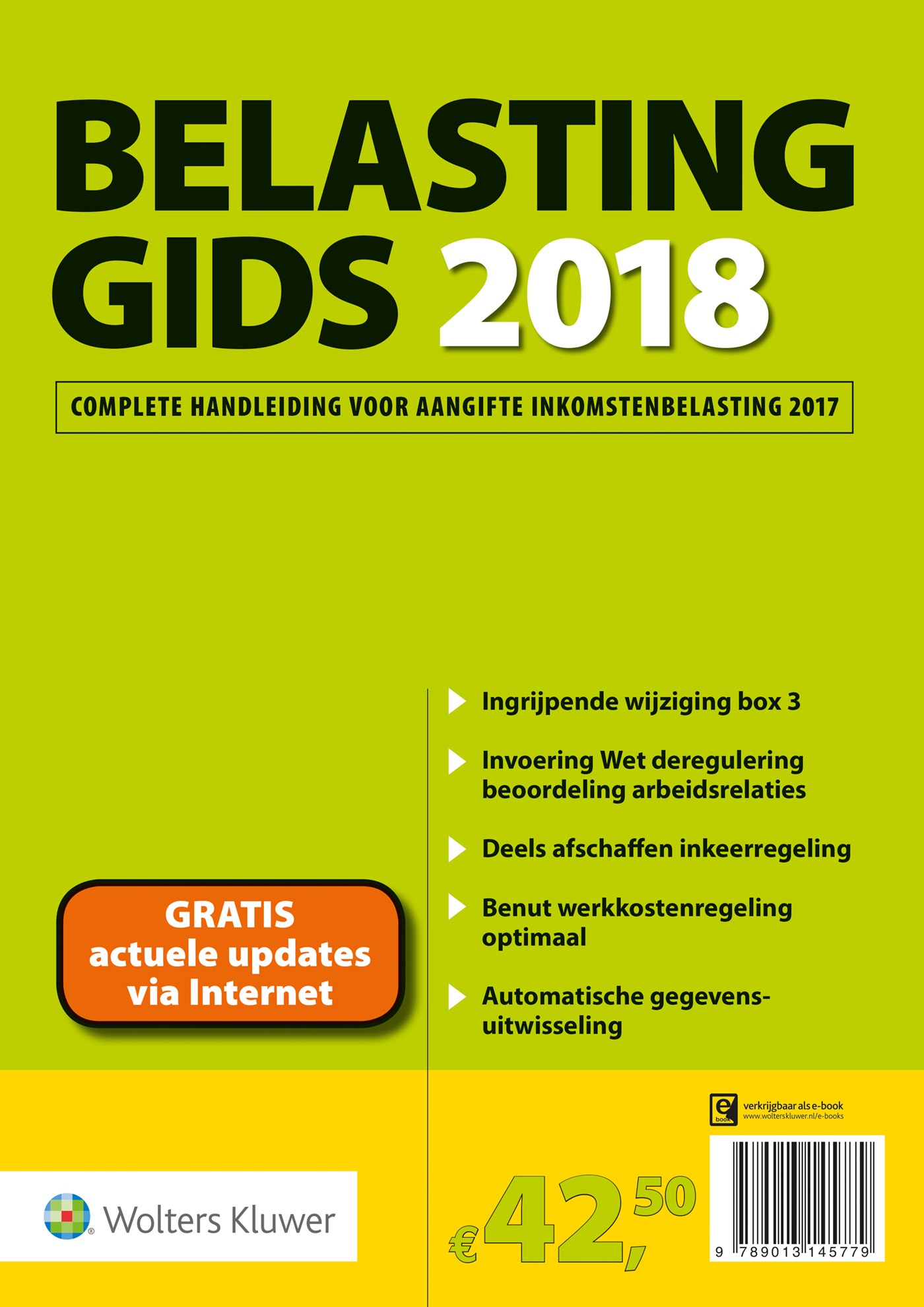 Omslag van Belastinggids 2018