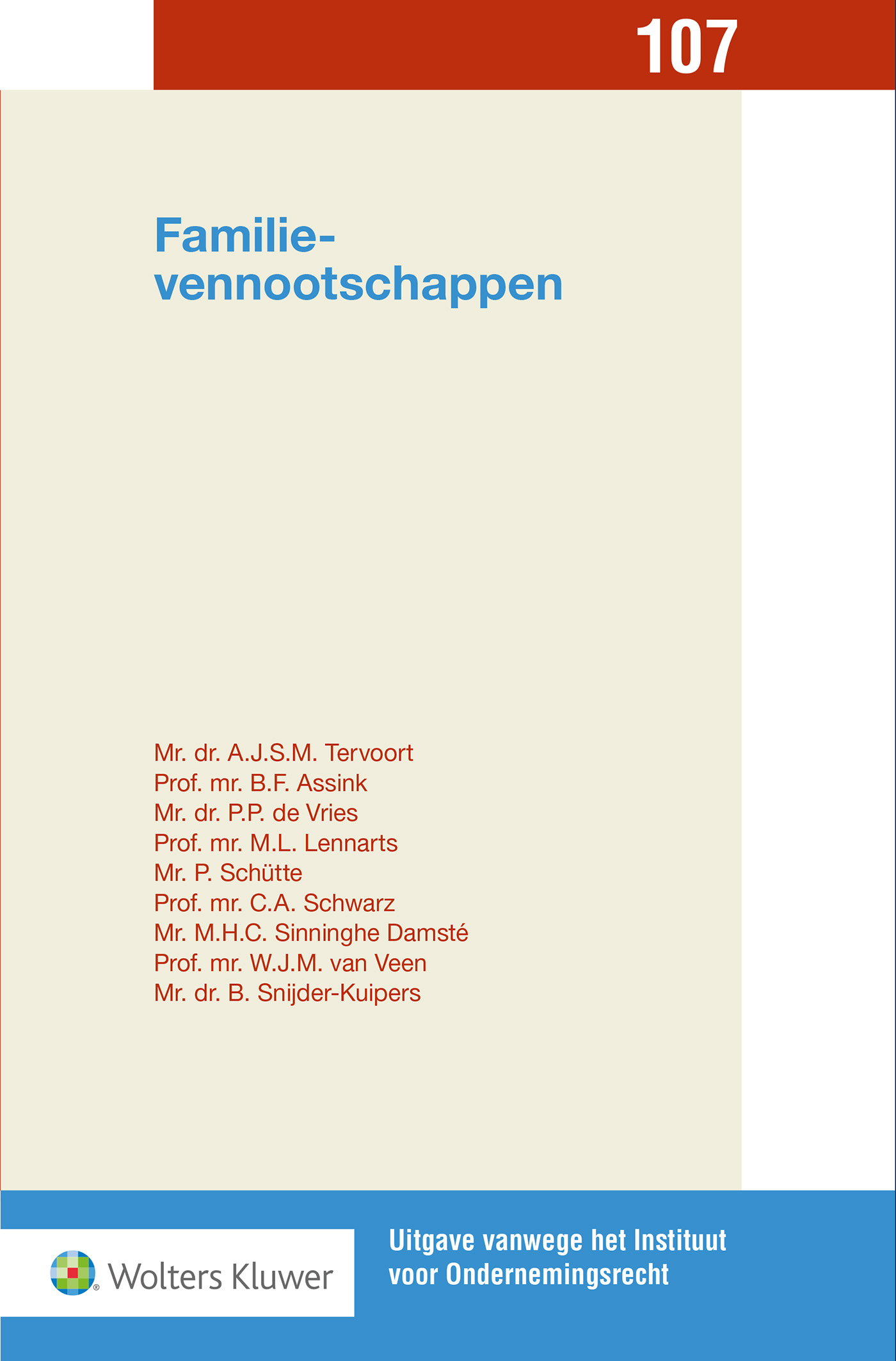 Omslag van Familievennootschappen