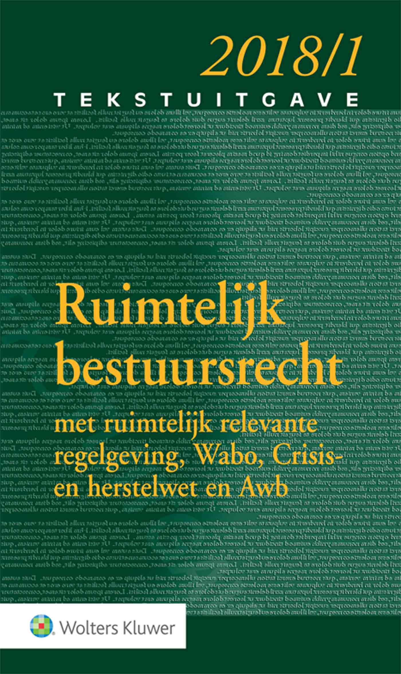 Omslag van Ruimtelijk bestuursrecht