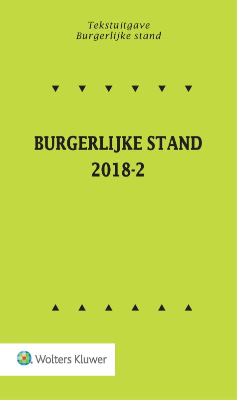 Omslag van Tekstuitgave Burgerlijke stand 2018-2
