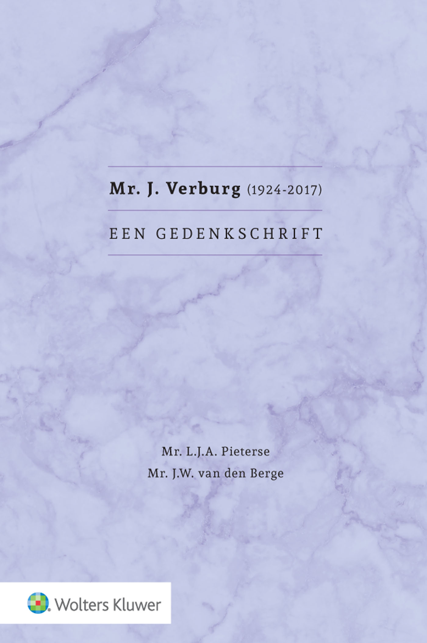 Omslag van Mr. J. Verburg (1924-2017)