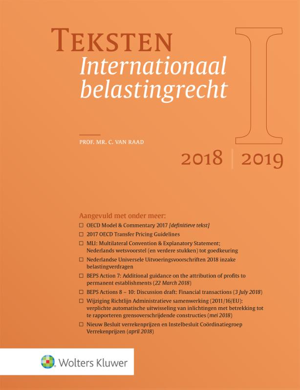 Omslag van Teksten Internationaal belastingrecht 2018/2019