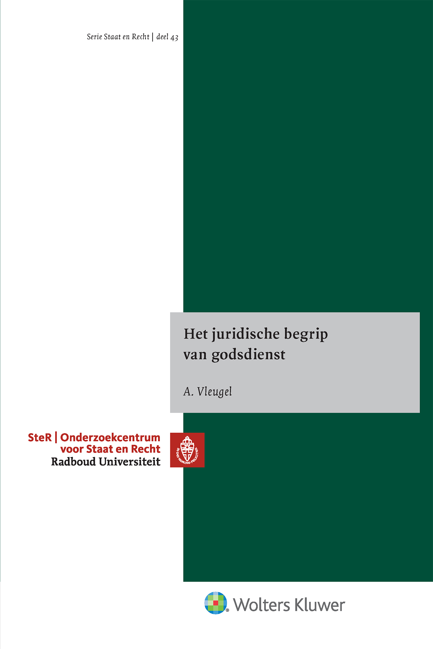 Omslag van Het juridische begrip van godsdienst