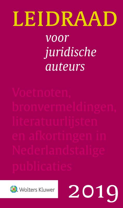 Omslag van Leidraad voor juridische auteurs
