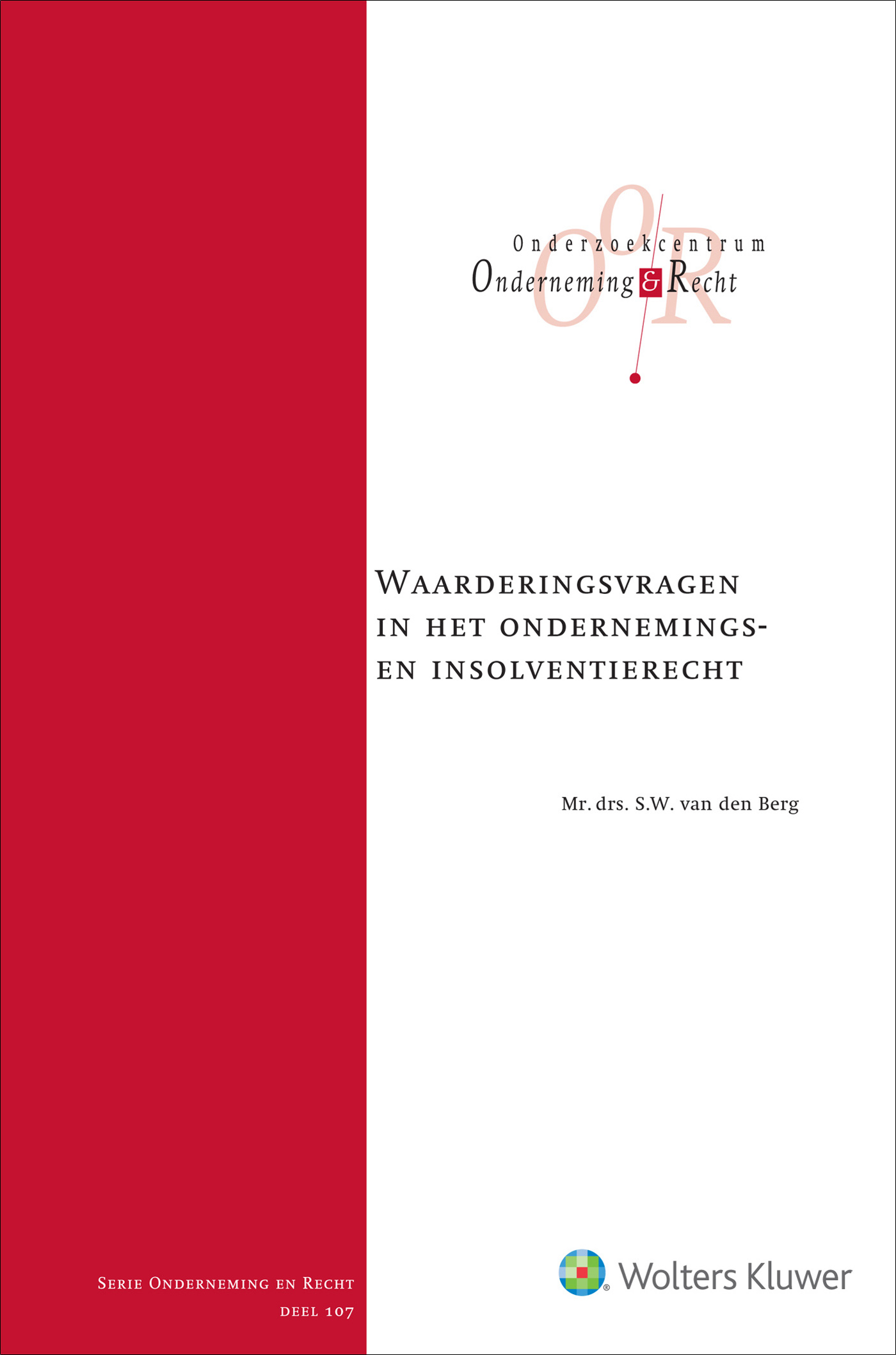 Omslag van Waarderingsvragen in het ondernemings- en insolventiere