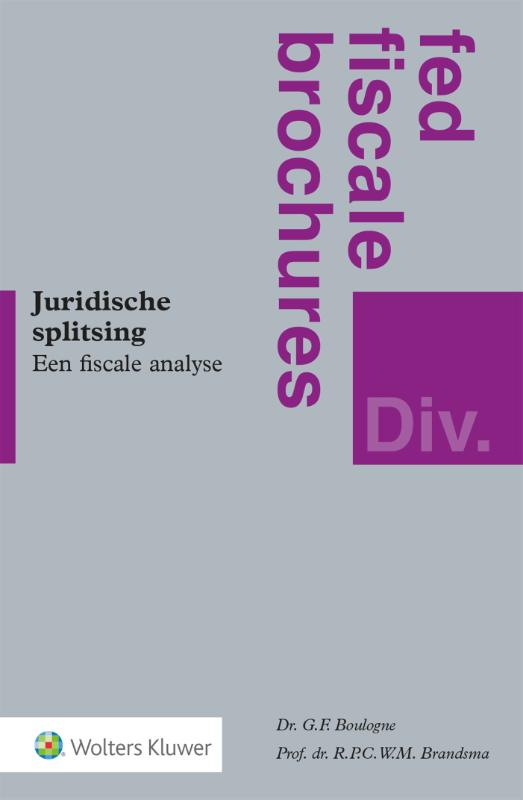 Omslag van Juridische splitsing