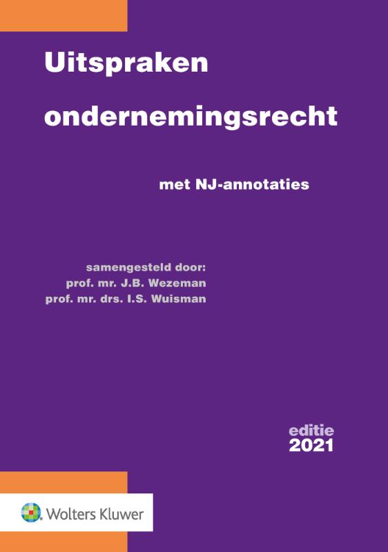 Omslag van Uitspraken ondernemingsrecht 2021