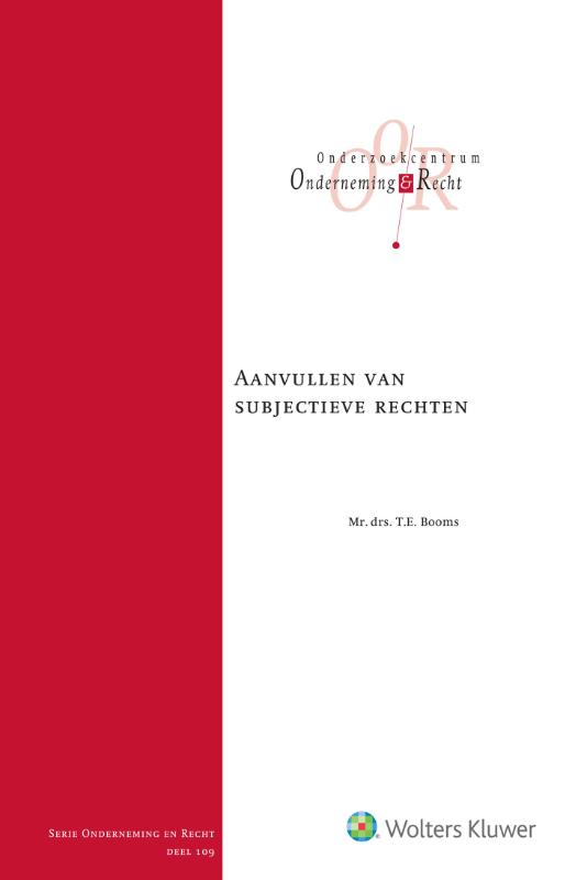 Omslag van Aanvullen van subjectieve rechten