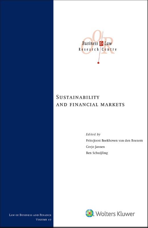 Omslag van Sustainability and financial markets